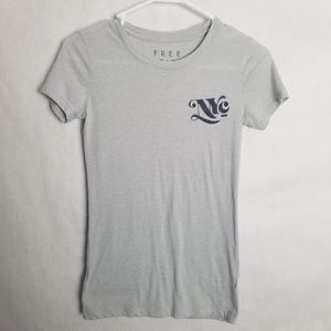 Free State NYC Gray Short Sleeve T-Shirt Size XS